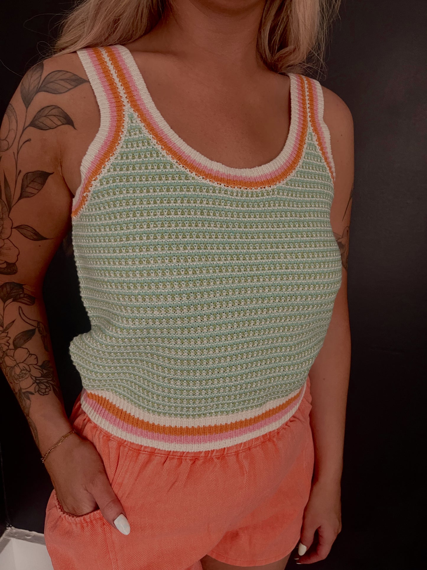 Sherbet Crochet Tank