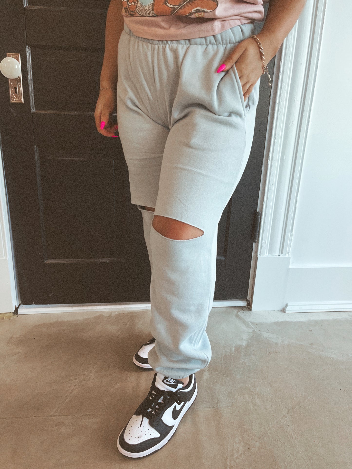 Pastel Distressed Joggers