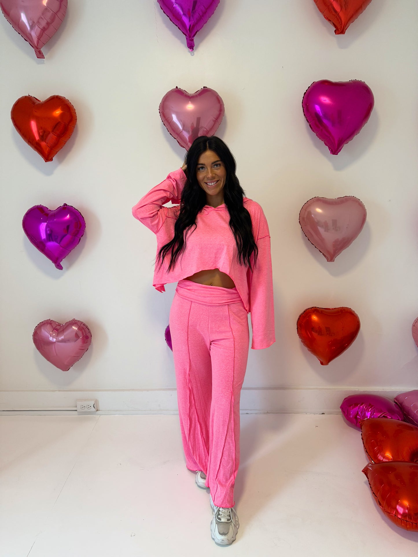 XOXO Cropped Hoodie