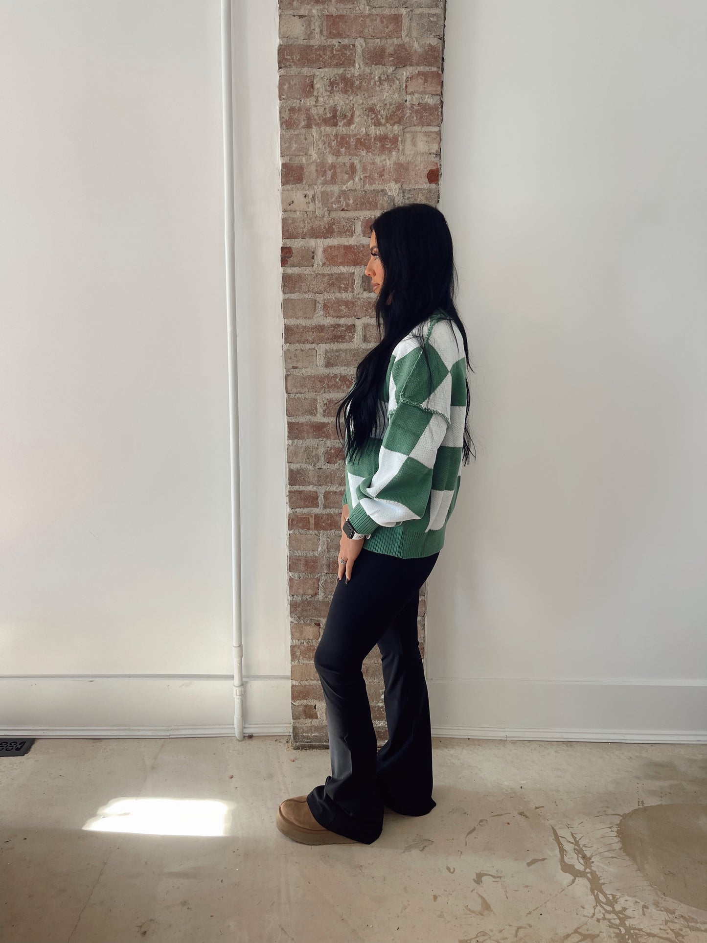 Chicago Green Checkered Sweater