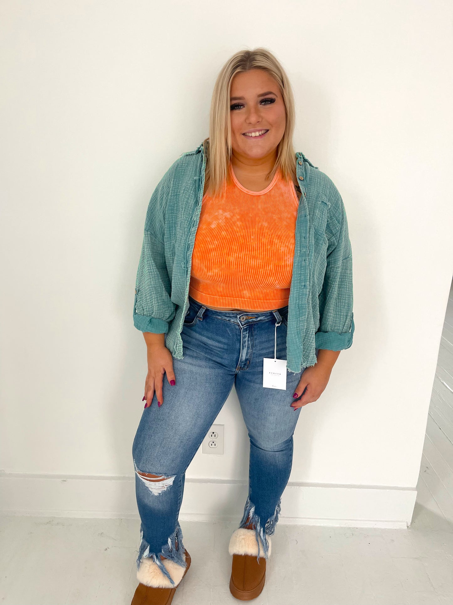 Hayride Gauze Button Down