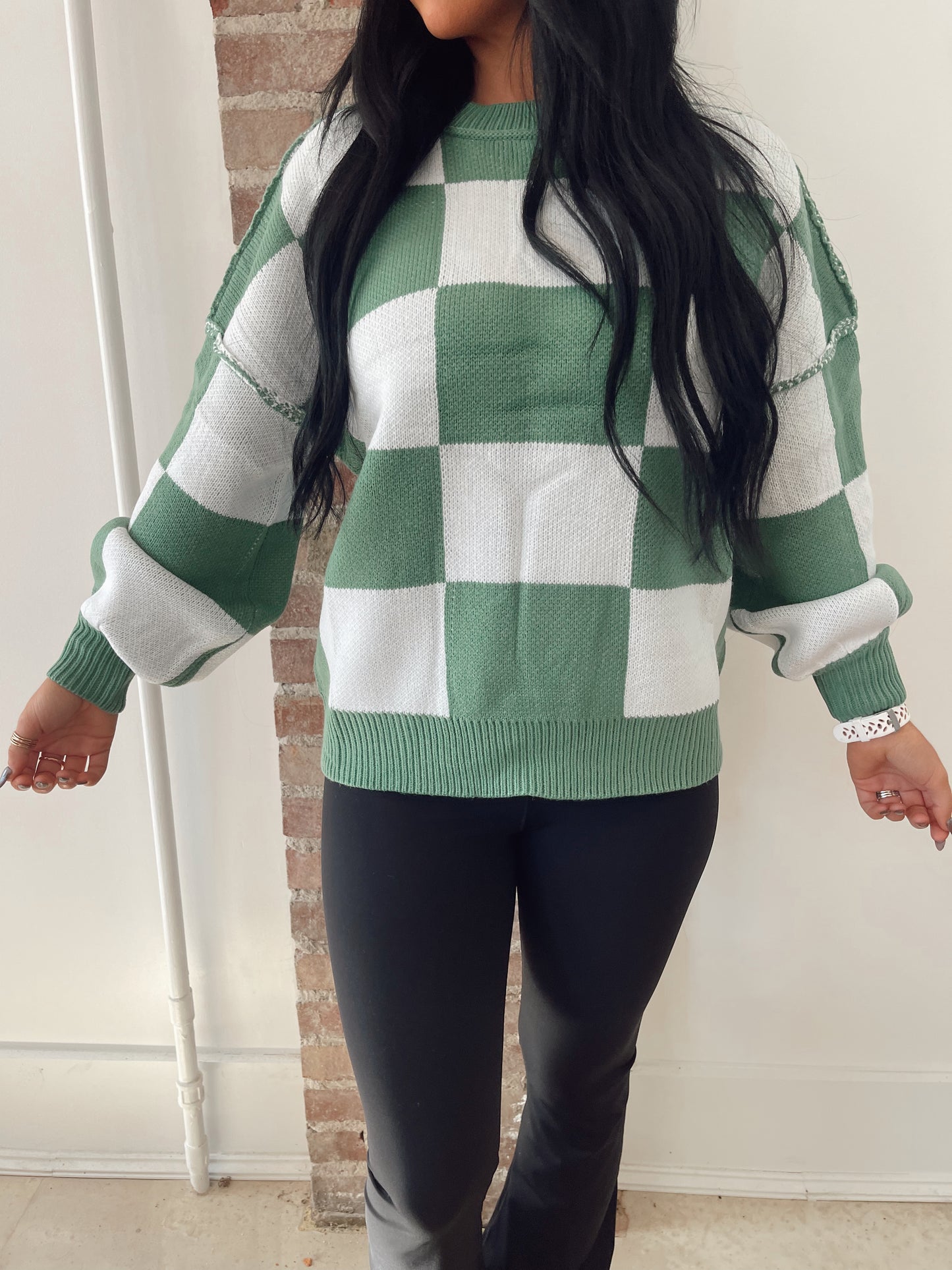 Chicago Green Checkered Sweater