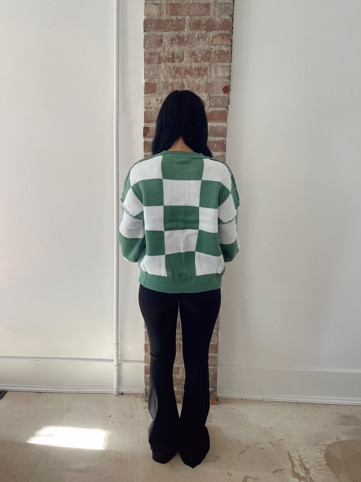 Chicago Green Checkered Sweater