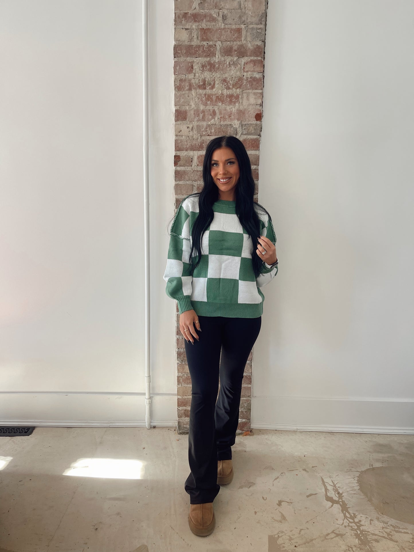 Chicago Green Checkered Sweater