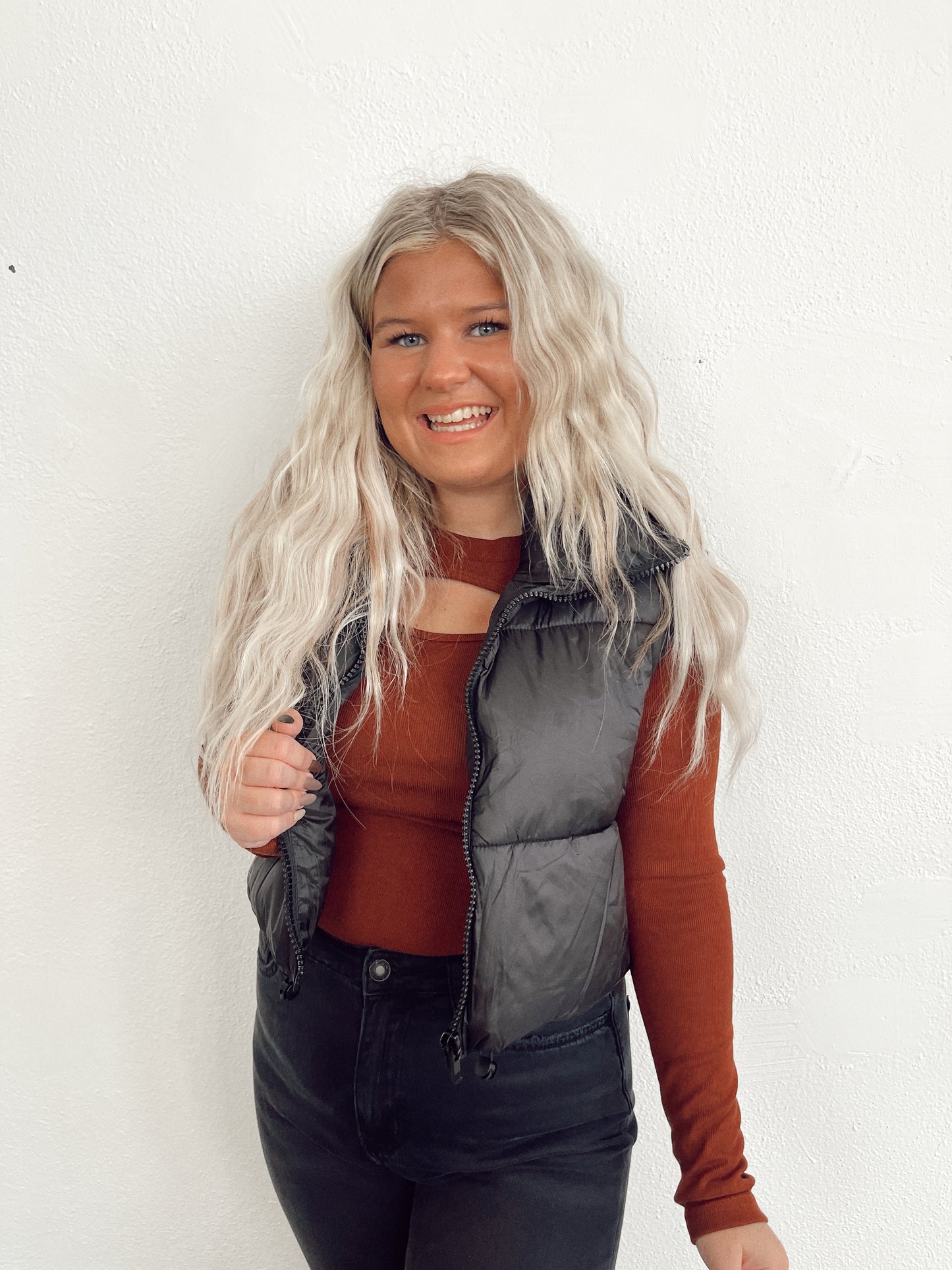 Cinnamon Cutout Long Sleeve