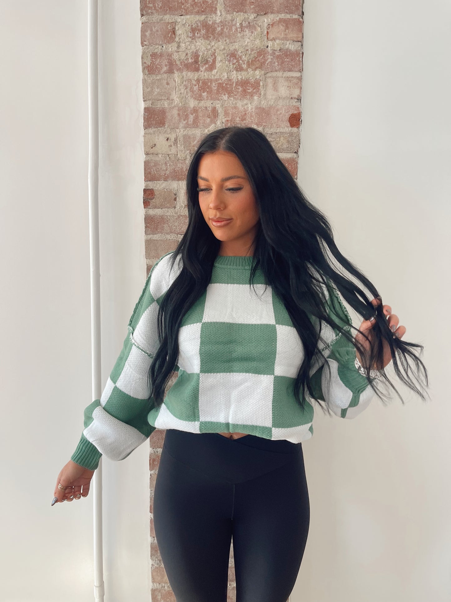 Chicago Green Checkered Sweater