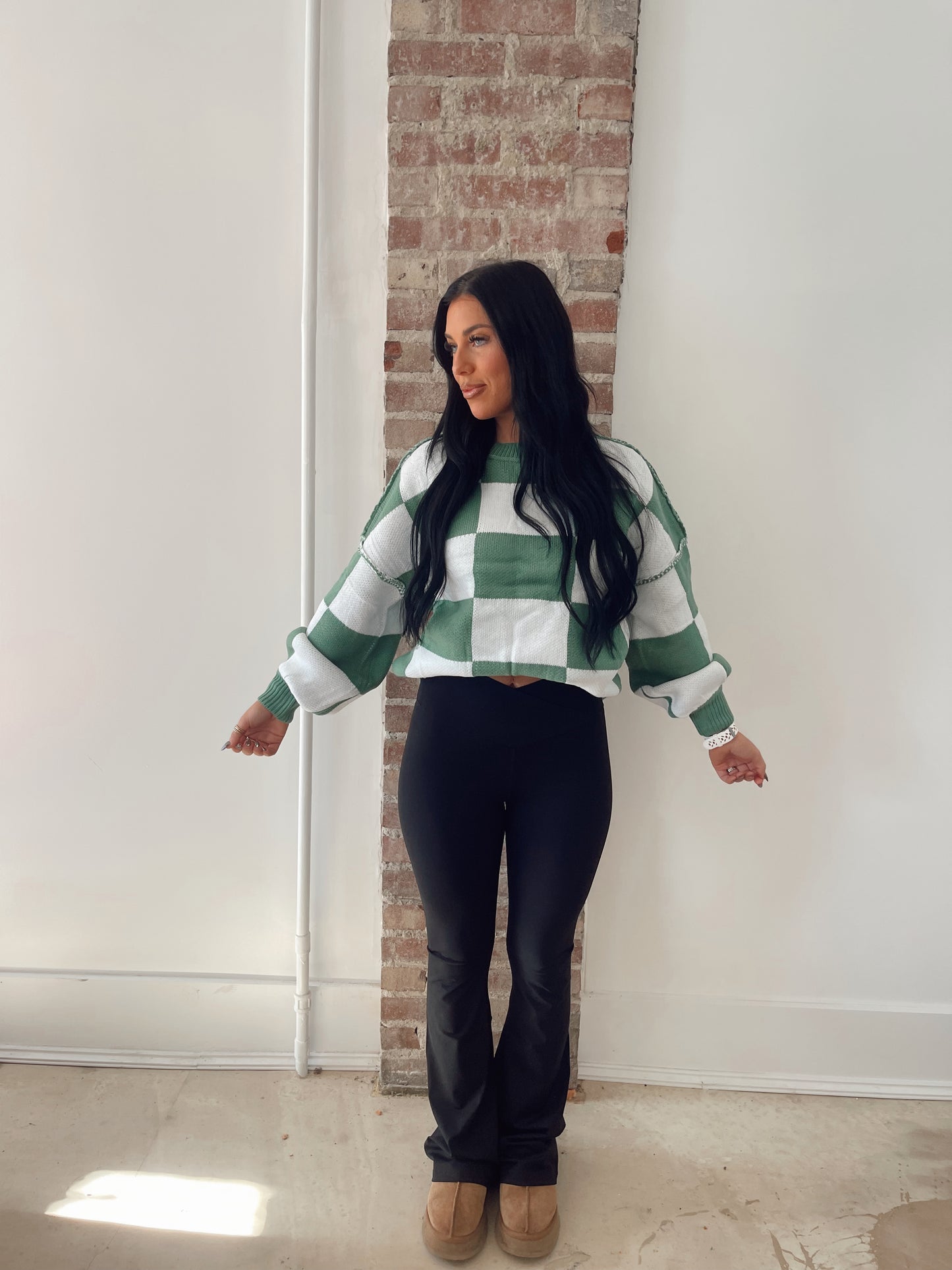 Chicago Green Checkered Sweater