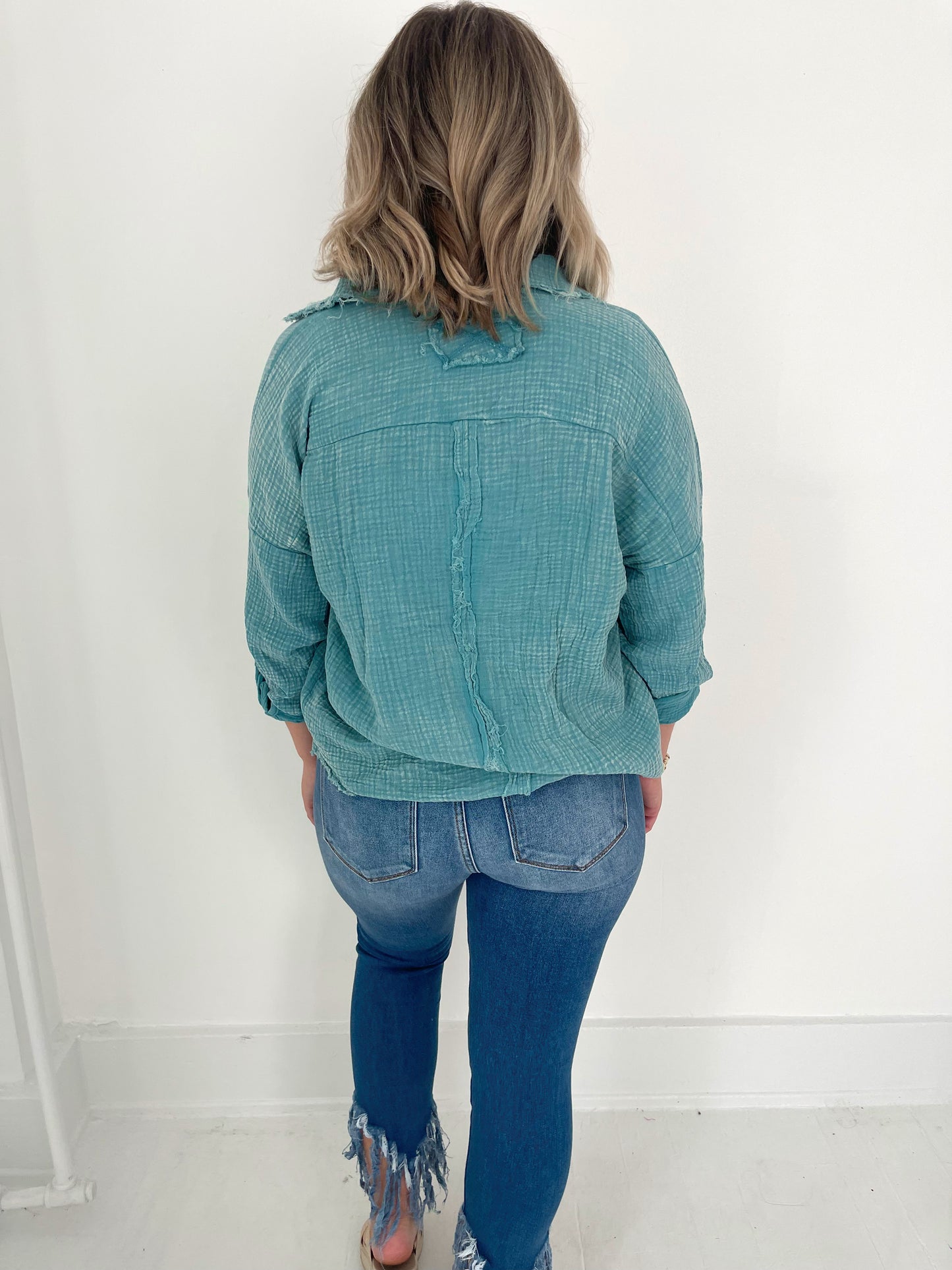 Hayride Gauze Button Down