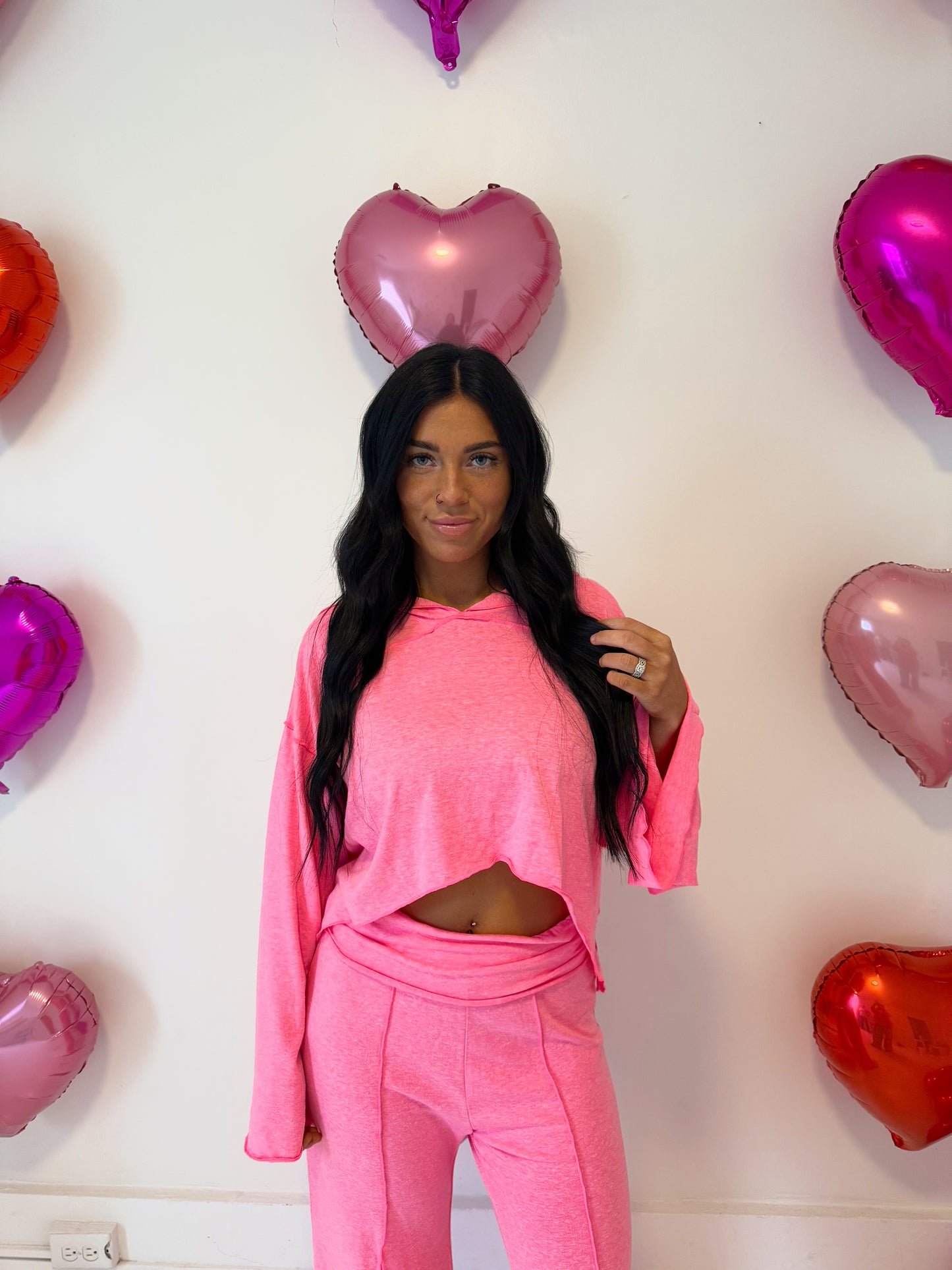 XOXO Cropped Hoodie