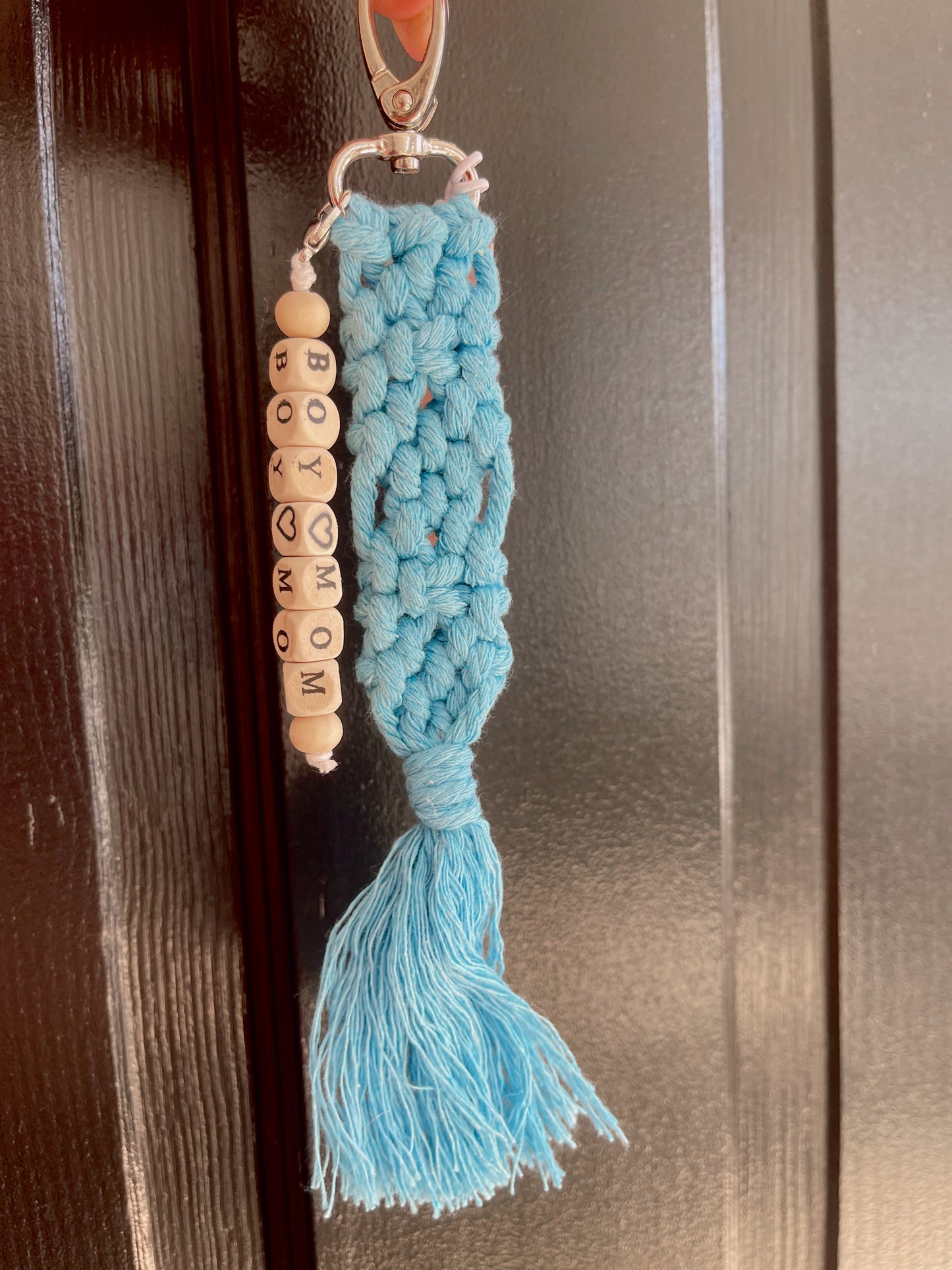 Boy Mama Boho Keychain