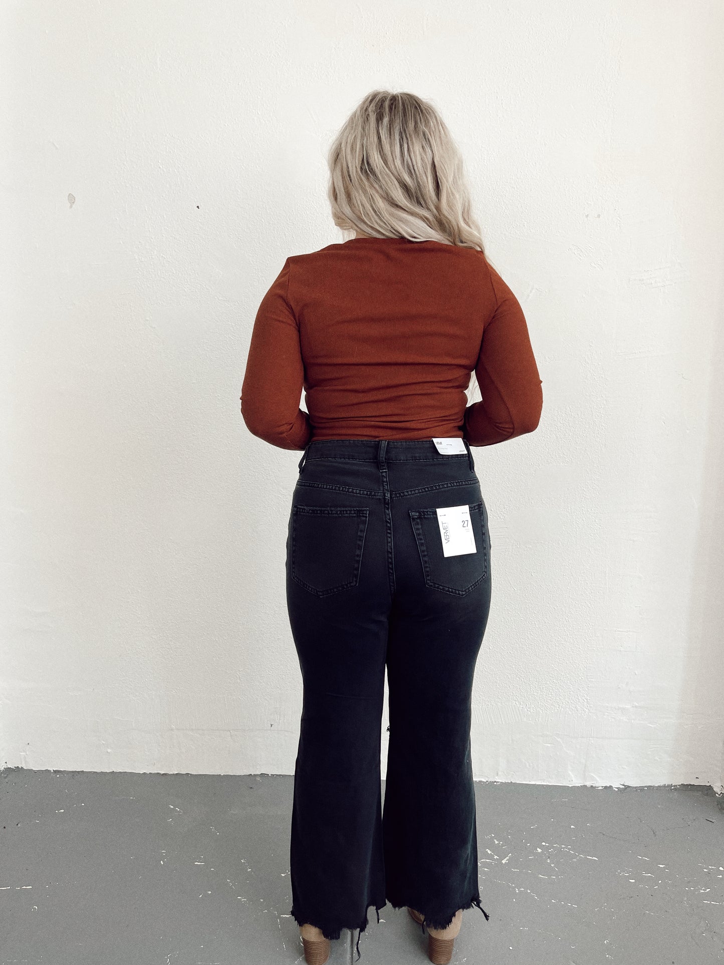 Cinnamon Cutout Long Sleeve