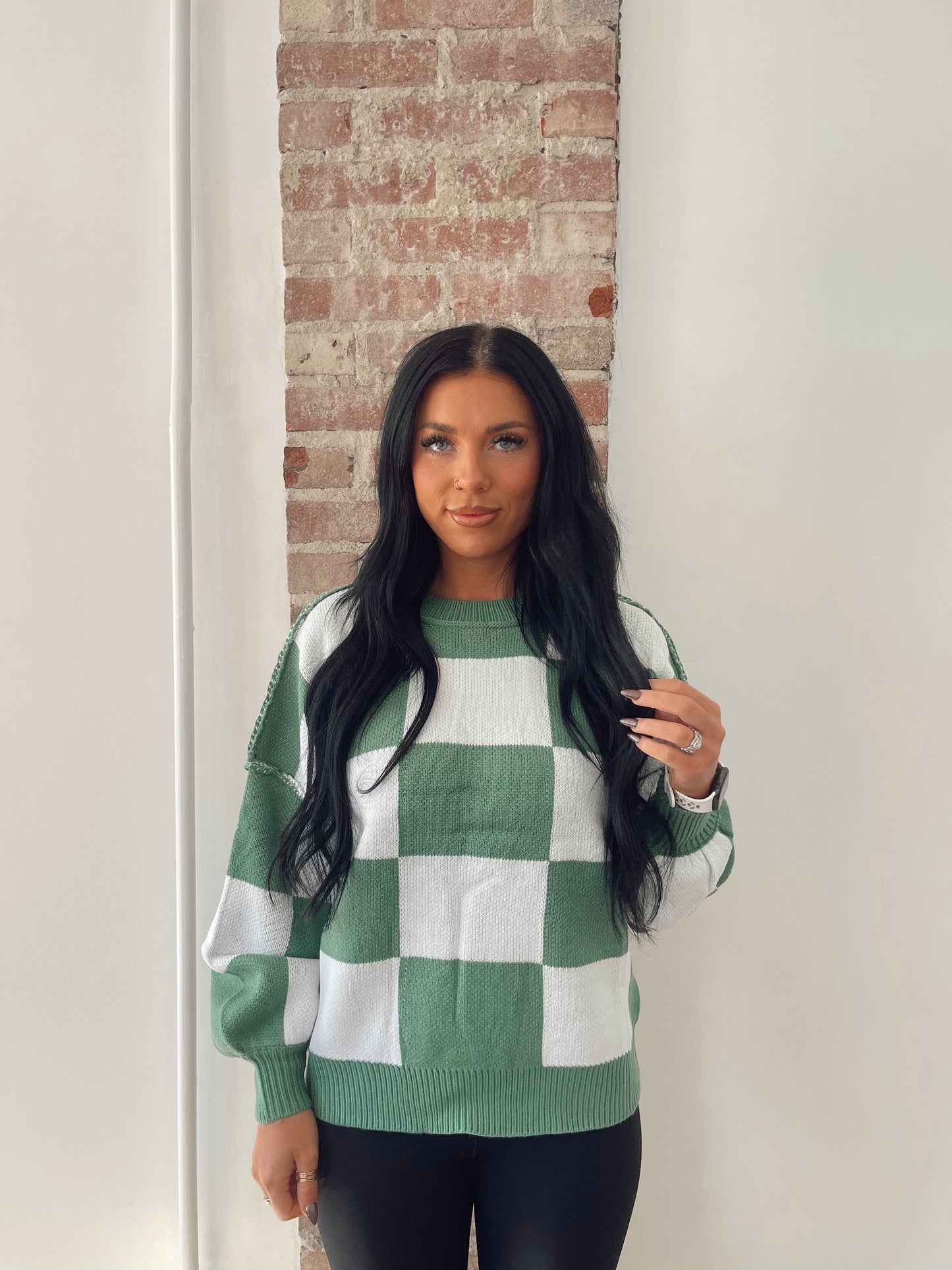 Chicago Green Checkered Sweater