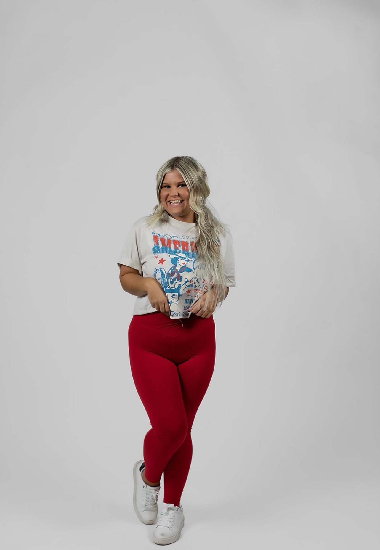 Party in the USA Red Leggings