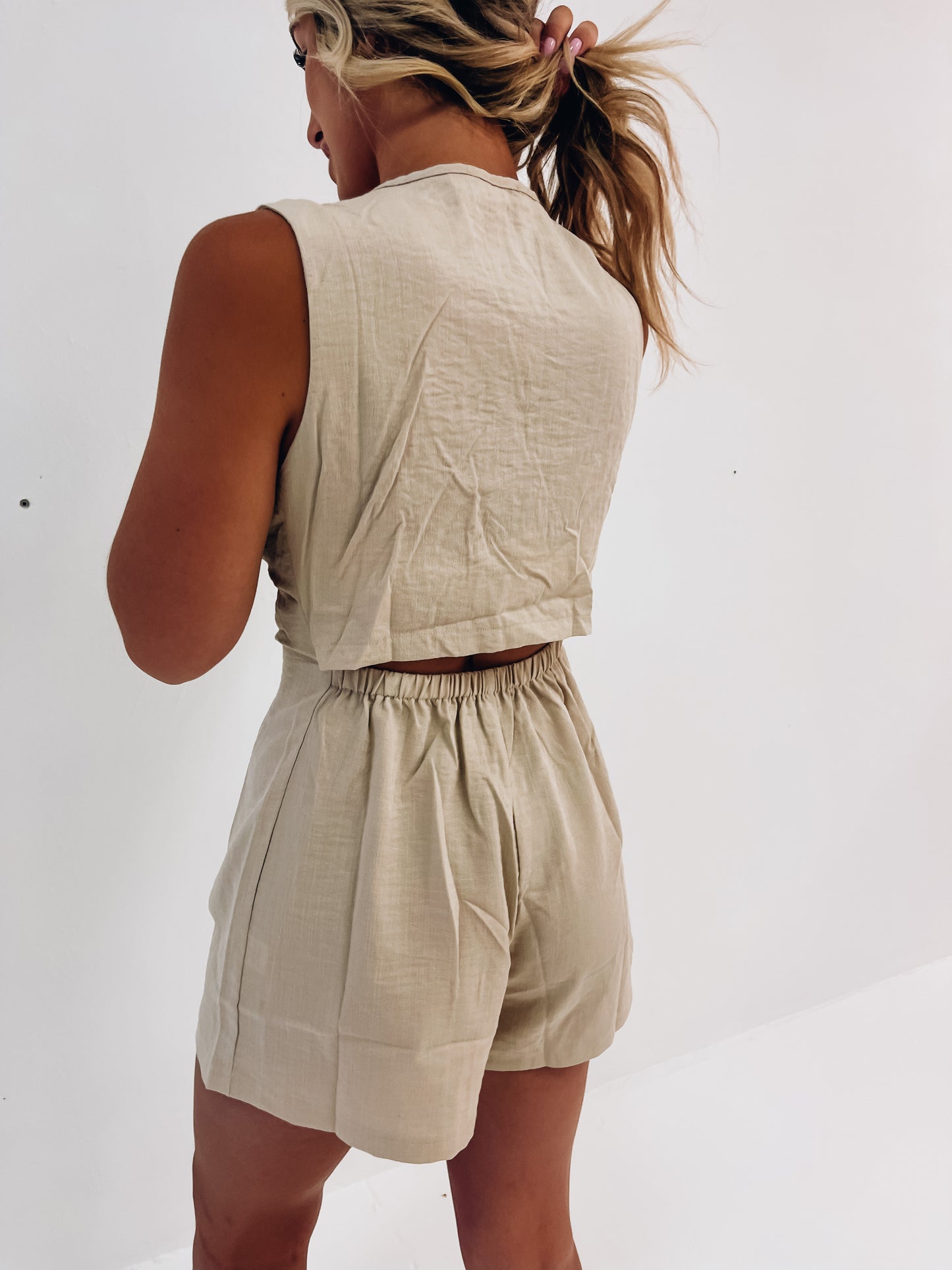 The Nolan Tan Romper