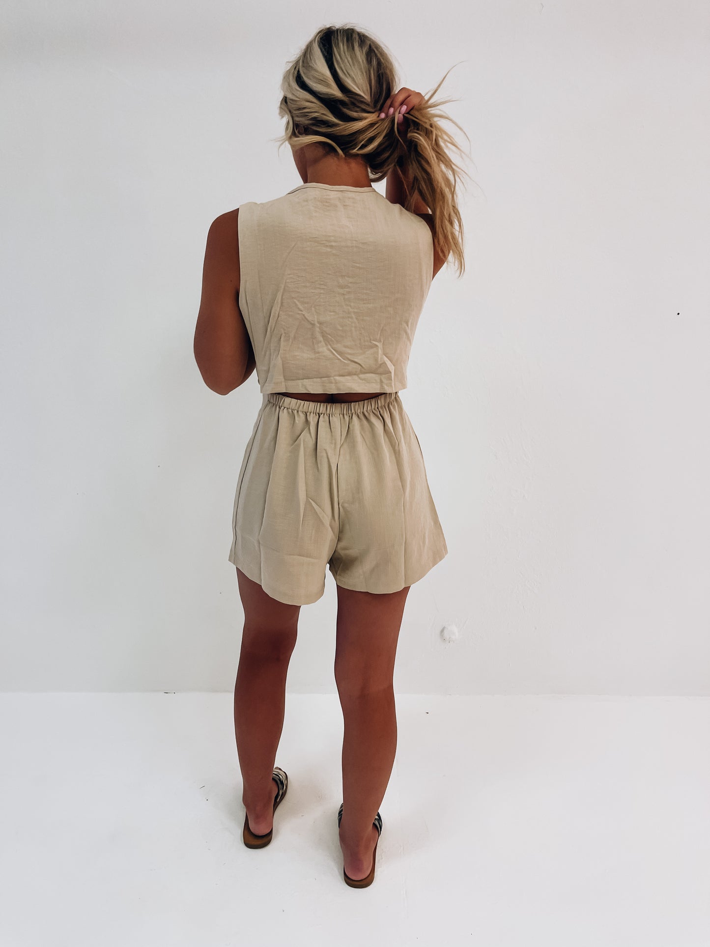 The Nolan Tan Romper