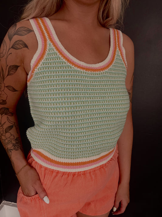 Sherbet Crochet Tank