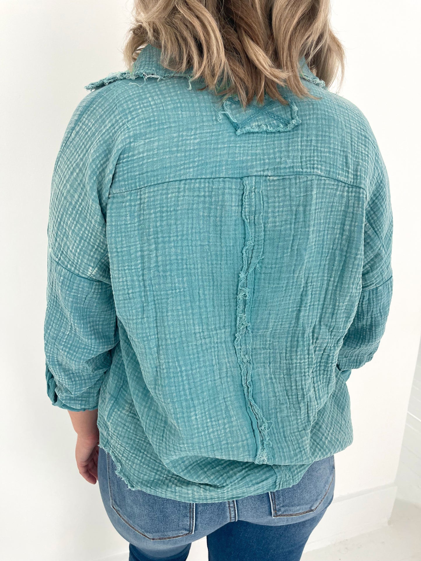 Hayride Gauze Button Down